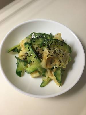 キャベツときゅうりの酢みそあえ