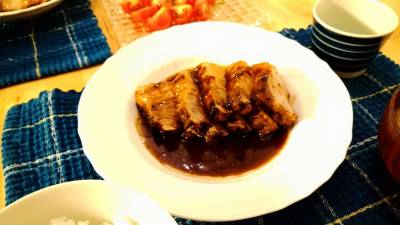 豚バラ肉の煮込み 黒酢風味