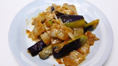 豚肉とトロトロなすのみそ炒め