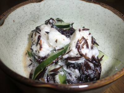 ひじきと長芋のわさびあえ