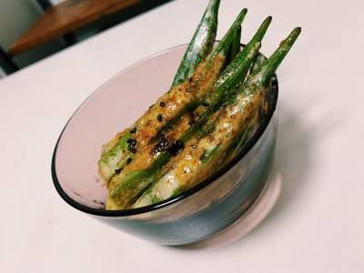 オクラのピリ辛マヨネーズ焼き