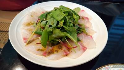 たいのカルパッチョ風サラダ