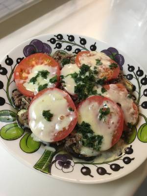 トマトとなすの重ね焼き