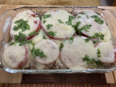 トマトとなすの重ね焼き