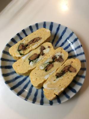 さんま缶の卵焼き