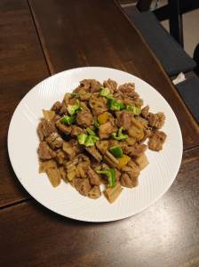 豚肉とれんこん、くりのうま煮