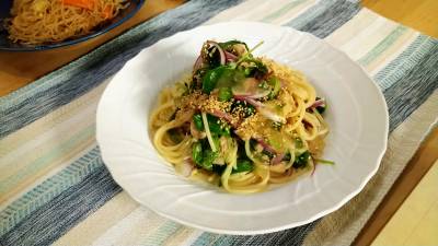 ツナと野菜の冷製パスタ