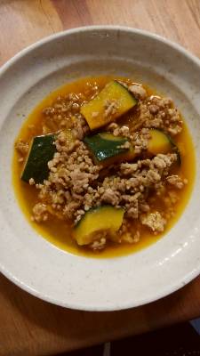 かぼちゃのカレーそぼろ煮