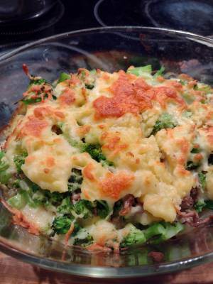 ひき肉とマッシュポテトのグラタン