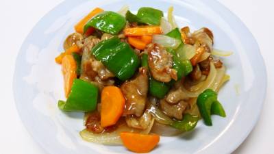 薄切り酢豚弁当