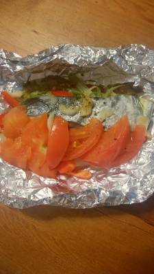 たいのイタリア風ホイル焼き