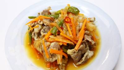 豚薄切り肉の南蛮漬け