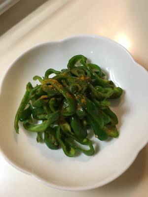 ピーマンのカレー炒め