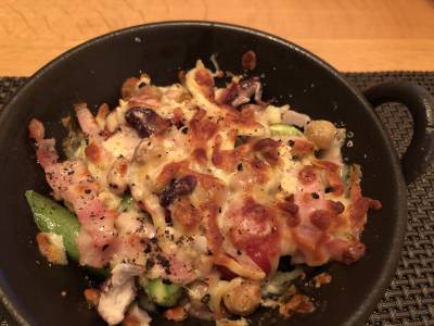 オクラのチーズ焼き