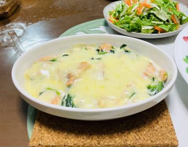 さけのミルクグラタン