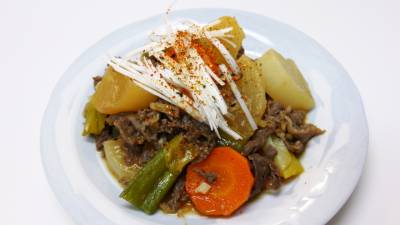 牛肉と大根の薬味煮