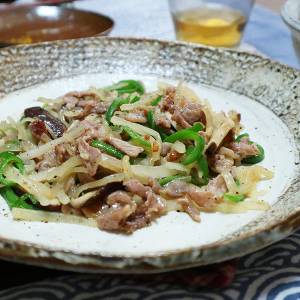 大根のチンジャオロースー風