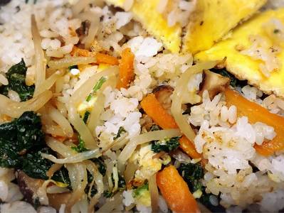 フライパン焼きビビンバ