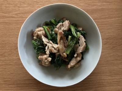 豚肉と小松菜のサッと炒め