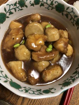 里芋と鶏肉の揚げだし