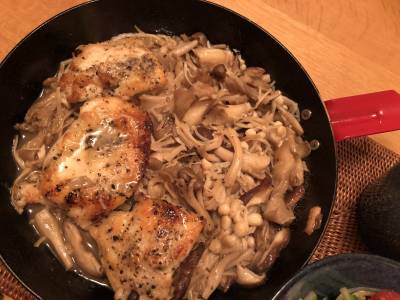 鶏肉のきのこバター煮