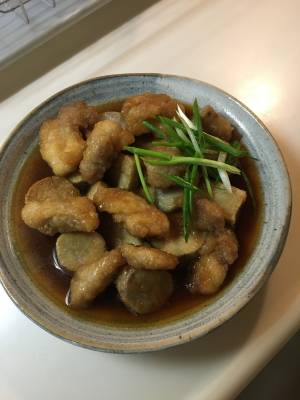 里芋と鶏肉の揚げだし