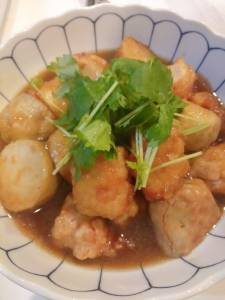 里芋と鶏肉の揚げだし