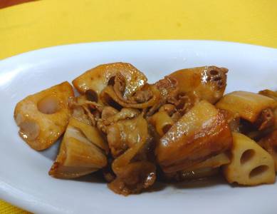豚肉とれんこんの炒め煮