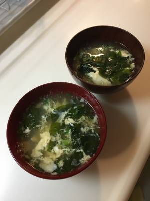 わかめのかき卵汁