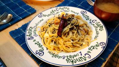 ひじきのペペロンチーノ