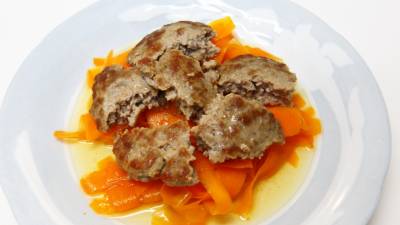 甘酢にんじんのひき肉あえ