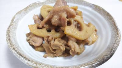 豚肉とれんこんの炒め煮