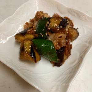 なすと豚肉のしぎ焼き