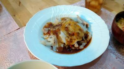 れんこんと豚バラの重ね蒸し