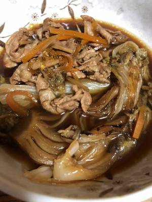 焼き白菜と豚肉のクッタリ煮