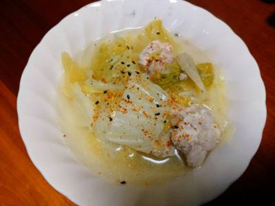 白菜の鶏スープ煮