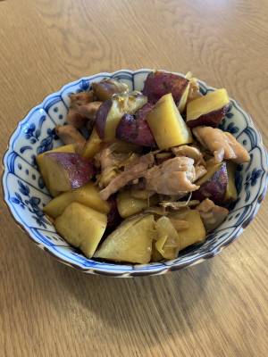 さつまいもと鶏の甘酢煮