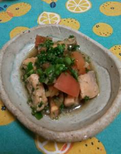 たことトマトのサラダ