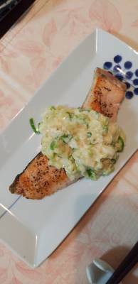 切り身魚のねぎチーズあん