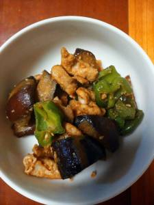 なすと豚肉のしぎ焼き