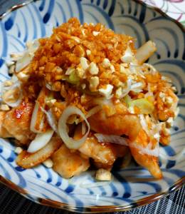 鶏ささ身とれんこんの香味ねぎだれ