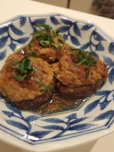 肉詰めしいたけの照り焼き