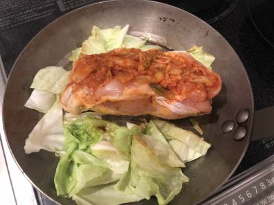 鶏むね肉のキムチはさみ