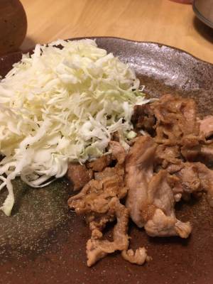 梅肉入りしょうが焼き