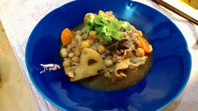 大豆とひよこ豆のしょうが風味煮