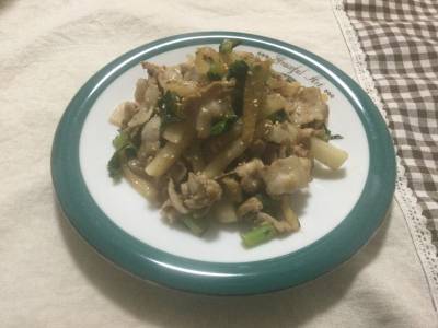 大根のしょうがじょうゆ炒め