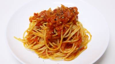 ツナトマトソースのスパゲッティ