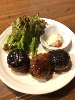 肉詰めしいたけの照り焼き