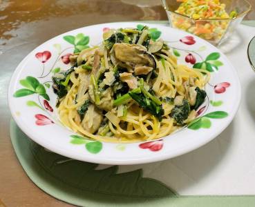 かきのクリームスパゲッティ