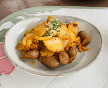 白菜のナポリタン風